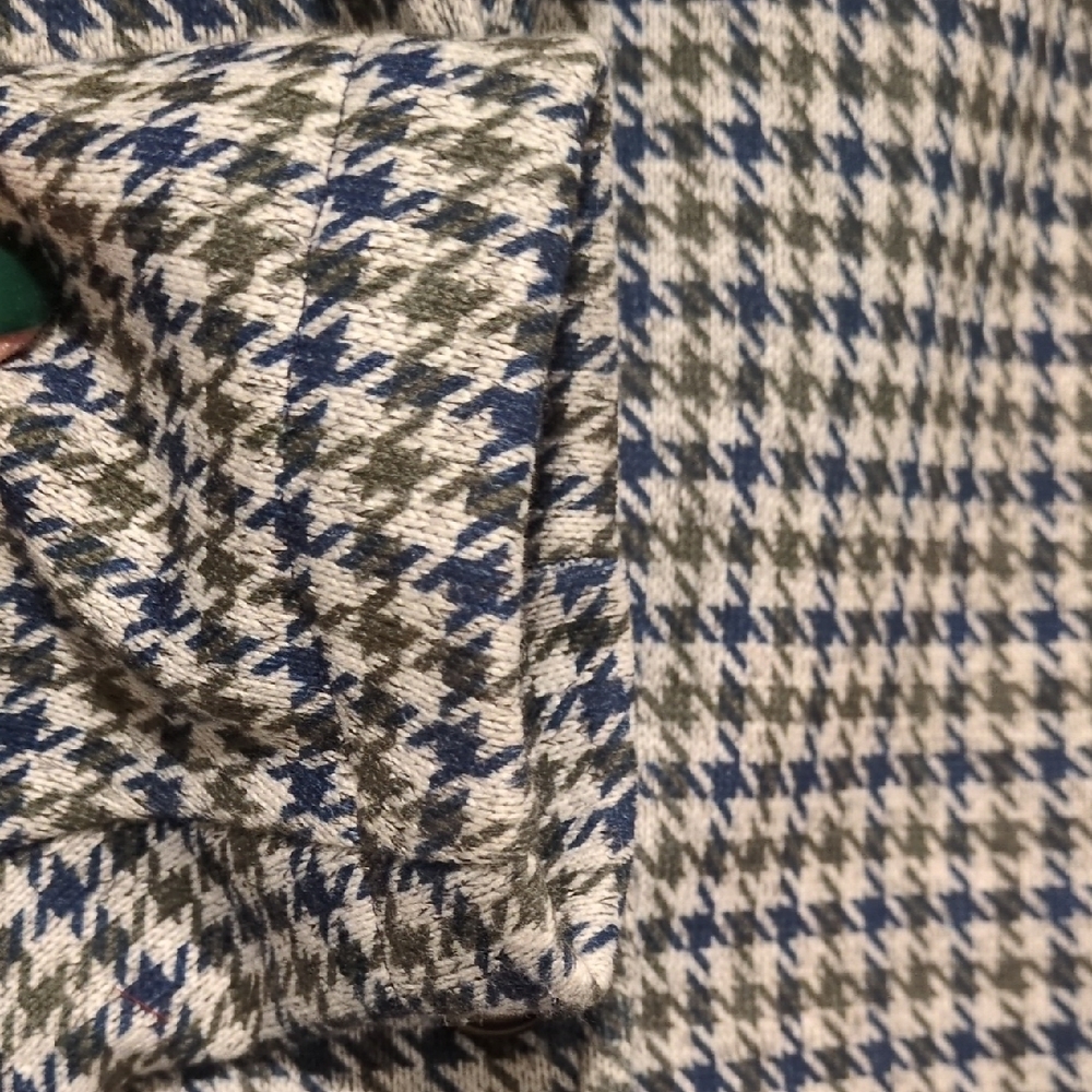 Lands' End Navy & Green Houndstooth Blazer - Picture 5 of 5